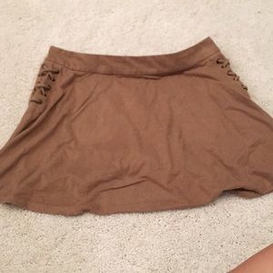 Brown circle skirt